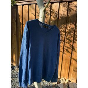 Banana Republic Men's Blue Luxe V-Neck Sweater Size Large